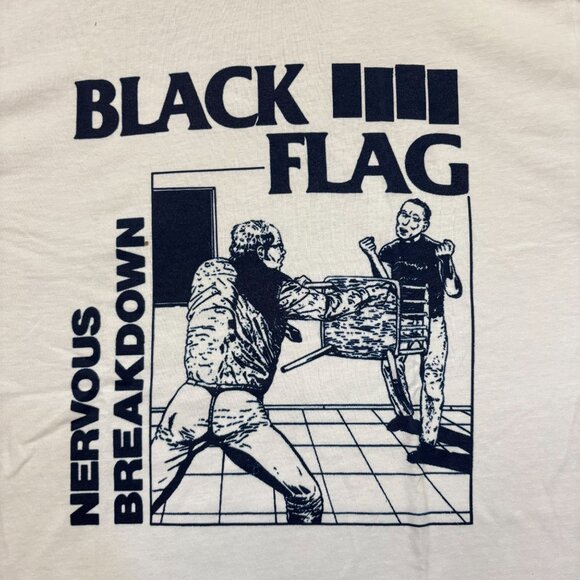 Black Flag Nervous Breakdown Punk Rock Band Tee L - Picture 2 of 4
